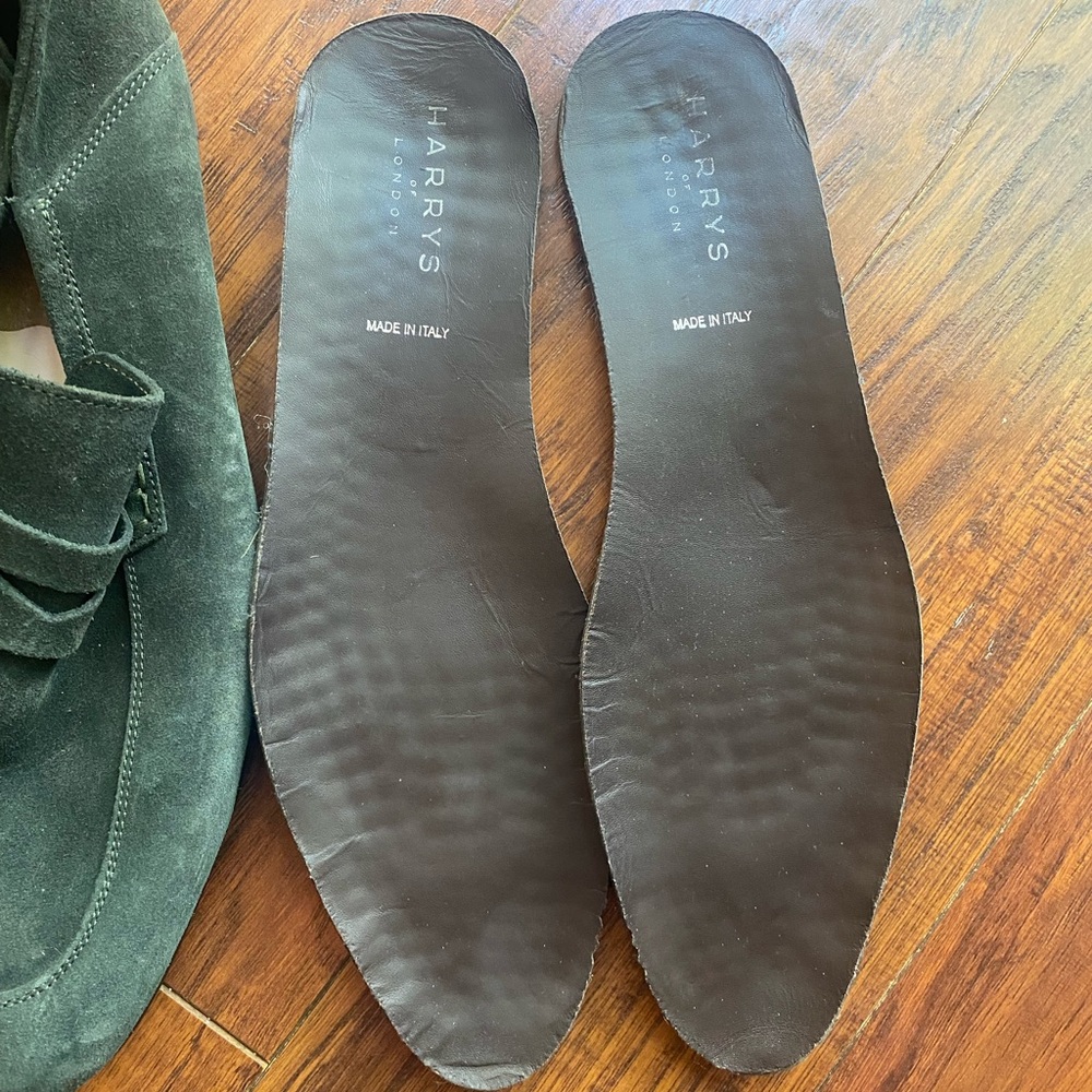 Harry's of London suede loafers size 9.5 / 43.5 green slip on men's loafers - Picture 7 of 12